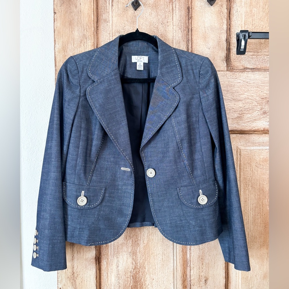 Ann Taylor LOFT 6 Petite Women's Blazer Chic Business Casual Workwear